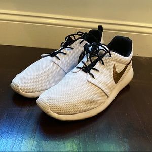 Nike Custom Roshe with Gold Swish Logo